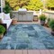 Homeroots 3' X 5' Teal Blue And Pale Aqua Abstract Washable Indoor Outdoor Area Rug 630789 - alternate 3