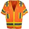 Pip ANSI Type R Class 3 Two-Tone Ten Pocket Surveyors Tech Vest 303-0700-OR/2X - alternate 1