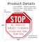 Signmission Stop All Vehicles Subject to Search, 10 inch X 10 inch, Plastic Sign, 2PK OC-P-2PACK-10-244 - alternate 6