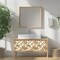 Homeroots 7" x 7" Gold And White Vinyl Arabesque Peel And Stick Removable Tiles 571303 - alternate 7