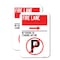 Signmission Fire Lane - No Parking or Standing Anytime With No Par, 12'' X 18'', Heavy Gauge Aluminum, 2PK A-1218-2PACK-24007 - alternate 1