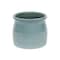 Homeroots Celadon Ceramic 51 Ounce Striped Round Distressed Pot Planter 487409 - alternate 1