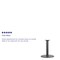 Flash Furniture Round Restaurant Table Base with 4" Dia., 24 in W, 24 in L, 28 in H, Cast Iron, Iron, Black XU-TR24-GG - alternate 8