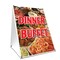 Signmission Dinner Buffet, 36 Inch x 24 Inch A-frame Yard Sign, Plastic Sign SBC-2436-Dinner Buffet - alternate 1