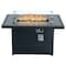 Leisuremod Mace Wicker Patio Modern Propane Fire Pit Table, Black CFW44G-BL - alternate 1