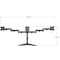 Siig ARTICULATED FREESTANDING FULL-MOTION TRIPLE MONITOR DESK STAND - 13INCH-27INCH CE-MT1V12-S1 - alternate 9