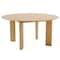 Homeroots 59" Natural Solid Wood Round Top Dining Table 712865 - alternate 1