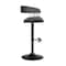 Armen Living Calista Adjustable Bar Stool in Black Faux Leather with Golden Bronze and Black Metal LCCABACOBLK - alternate 7