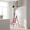 Wrightmaster 3.2 ft. Steel Step Ladder, 9 ft. Reach 500 lbs. Capacity with Non-Marring Feet ZoroY-RED8 - alternate 5