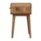 Homeroots 19" Beige Solid Wood Square One Drawer Nightstand 651572 - alternate 15