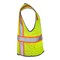 Dome75 HI-Vis Solid Front/Mesh Back Safety Vest SM/MD Class ANSI/ISEA 107-2020 Class 2 6 Pockets DV2123S - alternate 3