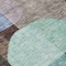 Homeroots 8' Brown Blue And Green Round Abstract Washable Indoor Outdoor Area Rug 604472 - alternate 6