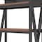 Homeroots 56" Black And Brown Metal and Wood Four Tier Etagere Bookcase 683393 - alternate 3