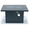 Leisuremod Chelsea 5-Piece Sectional Loveseat and Fireplace Set Black Aluminum with Orange Cushions CSFCBL-4OR - alternate 6