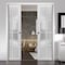 Sartodoors Sliding French Double Pocket Doors Frosted Glass 12 Lites, Felicia 3312 White Matte, Kit Trims Rai FELICIA3312DP-WS-3696 - alternate 5