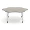 Flash Furniture Commercial Adjustable Height Flower Activity Table with Locking Casters-LT Gray XU-A60-FLR-LTGRY-T-P-CAS-GG - alternate 7