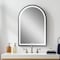 Homeroots 39" Black Metal Arch Metal Framed LED Lighted Bathroom Vanity Mirror 564851 - alternate 1