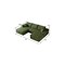 Homeroots 107" Green Corduroy Modular Compression Foam Sofa With Ottoman And Toss Pillows 712957 - alternate 5