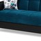 Homeroots 87" Blue Microfiber Sleeper Sofa And Toss Pillows With Brown Legs 607090 - alternate 9
