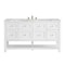 James Martin Vanities Breckenridge 60 in. Single Vanity, Bright White, w/ 3 CM Carrara Marble Top 330-V60S-BW-3CAR - alternate 1