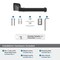 Amerock Revitalize Matte Black Traditional Single Post Toilet Paper Holder BH36031MB - alternate 4
