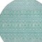Homeroots 8' Aqua Teal Blue And Ivory Round Tribal Washable Indoor Outdoor Area Rug 582604 - alternate 7