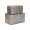 Homeroots Set of Two Gray Wood And Shagreen Box With Lid, 2PK 489357 - alternate 1