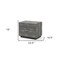 Homeroots 19" Gray Shagreen Two Drawer Nightstand 491585 - alternate 4