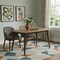 Homeroots 59" Walnut and Black Solid Wood Dining Table 716282 - alternate 5