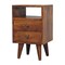 Homeroots 20" Brown Solid Wood Square Two Drawer Nightstand 651577 - alternate 8