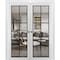 Sartodoors Sliding Double Pocket Door Clear Glass, Lucia 2366 White Silk and Aluminum Strips, Kit Trims Rail LUCIA2366DP-WS-84 x 96 (2* 42x96) - alternate 1