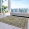 Homeroots 3' X 5' Artichoke Green And Denim Blue Medallion Washable Indoor Outdoor Area Rug 616040 - alternate 6