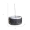 Homeroots Charcoal Black And White Drum Metal Dimmable Chandelier With Black Shades 611335 - alternate 5