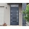Vdomdoors Steel Door Deux 1105 Gray Graphite Transom Window Stainless Inserts Single Modern Painted-W36xH80+1 DEUX1105EXD-GRE-W36 x H80+16-Left-hand Inswing - alternate 4