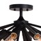 Vaxcel Estelle 6-Light 24 in W Matte Black Mid-Century Modern Sputnik Semi Flush Ceiling Fixture C0273R - alternate 7