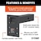 Curt Adjustable Pintle Mount, 18,000 lb, 5 in W, 7 in H, Steel, Powder-Coated 48329 - alternate 4