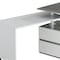 Homeroots 58" Gray Wood L Shape Computer Desk With Two Drawers 723741 - alternate 7