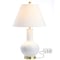 Jonathan Y Han 27" Ceramic/Iron Contemporary USB Charging LED Table Lamp, White/Brass Gold JYL6600A - alternate 10