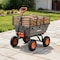 Vevor Garden Dump Cart 1200lbs Poly Dump Cart with 2-in-1 Handle and Storage Fence TC4273C - alternate 4