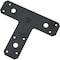 National Hardware 6'' x 5'' Black Heavy Duty T-Plate N266-471 - alternate 1