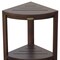 Homeroots Compact Triangular Teak Shower Outdoor Bench With Shelf In Brown Finish 376677 - alternate 5