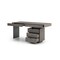Homeroots 71" Gray Wood and Stainless Steel Computer Desk With Five Drawers 722400 - alternate 6
