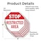Signmission Stop Restricted Area, 4 inch X 4 inch, Vinyl Decal, 5PK OC-D-5PACK-4-177 - alternate 4