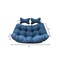 Leisuremod 2-Person Hanging Egg Chair Cushion, Weather-Resistant, Headrest & Zippered Cover ES52C-NBU - alternate 7