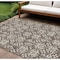 Homeroots 10' X 14' Brown Gray And Beige Floral Washable Indoor Outdoor Area Rug 595936 - alternate 1
