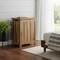 Homeroots Compact Teak Laundy Storage With Removable Bag In Natural Finish 376759 - alternate 7
