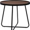 Homeroots 24" Black Wood And Metal Round Cross Legs Coffee Table 554288 - alternate 5