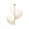 Corbett Lighting Brahma 38 in. Chandelier Vintage Polished Brass/Bronze 489-38-VB/BRZ - alternate 6