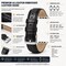 Elegani Alligator-Embossed Leather Band Compatible with Apple Watch 41mm, Black/Red, Silver Buckle LATPAM-BLKRED-SLV-41 - alternate 4