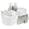 Elama 600 Piece Disposable Plastic Dinnerware Party Set for 100 Guests in White with Silver Trim 750124341M - alternate 1